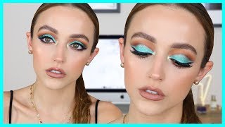 AQUA CUT CREASE MAKEUP TUTORIAL | Kathleen Lights