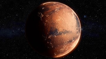 8k Mars planet seamless loop rotation 360 degrees. Ultra High Quality terrain/textures and render
