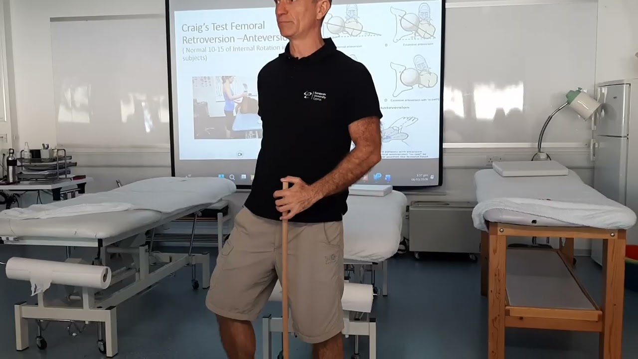 Craig's Test _ for Femoral Neck Malversion _ Excessive Anteversion &  Retroversion #hipmobilitywork
