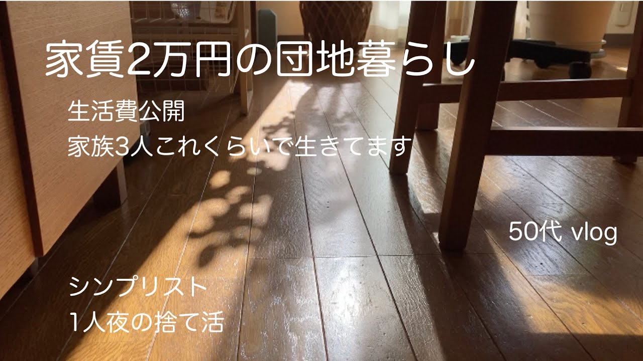 家賃2万円の生活費公開 夜の捨て活 ないようで色々ある 団地暮らし Vlog 50代 Youtube