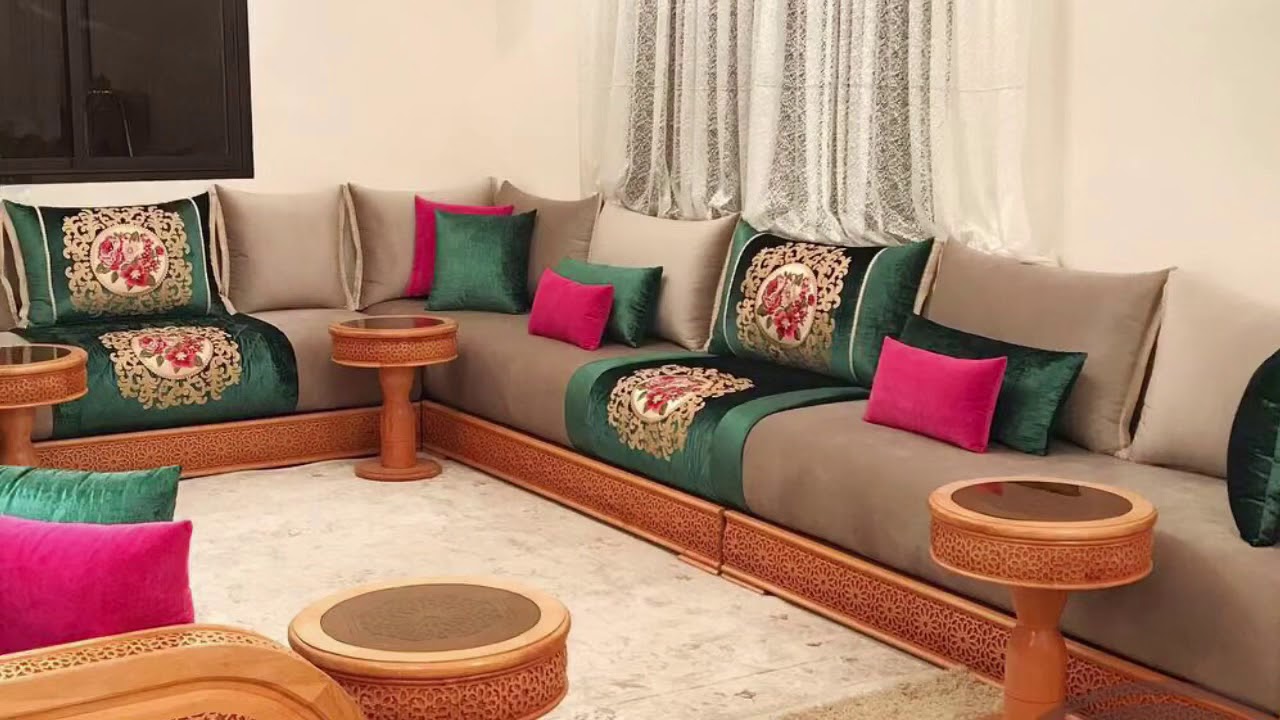 Salon Marocain Moderne Vert Royal