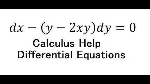Calculus Help: Differential Equations - Integrating Factor - dx-(y-2xy)dy=0 - 微分方程式 - 積分因子