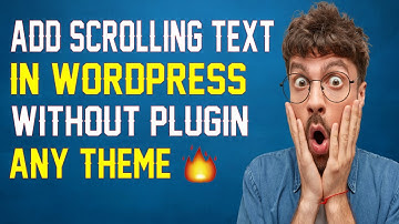 how to add scrolling text without plugin in WordPress | WordPress tutorial in Urdu/Hindi