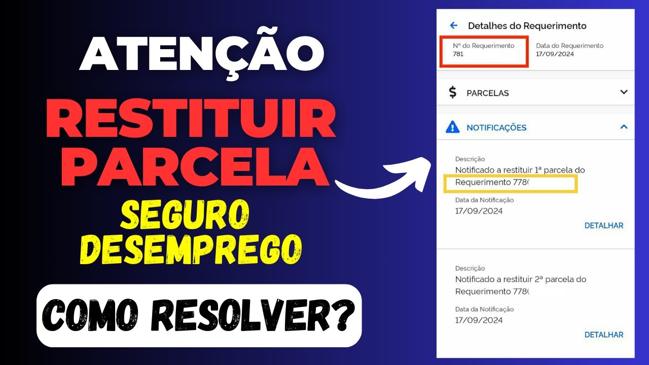 RESTITUIR A PARCELA DO SEGURO DESEMPREGO - YouTube