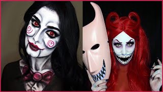 10 de las ideas de maquillaje de Halloween más espeluznantes ? Tutorial de maquillaje de Hallowee