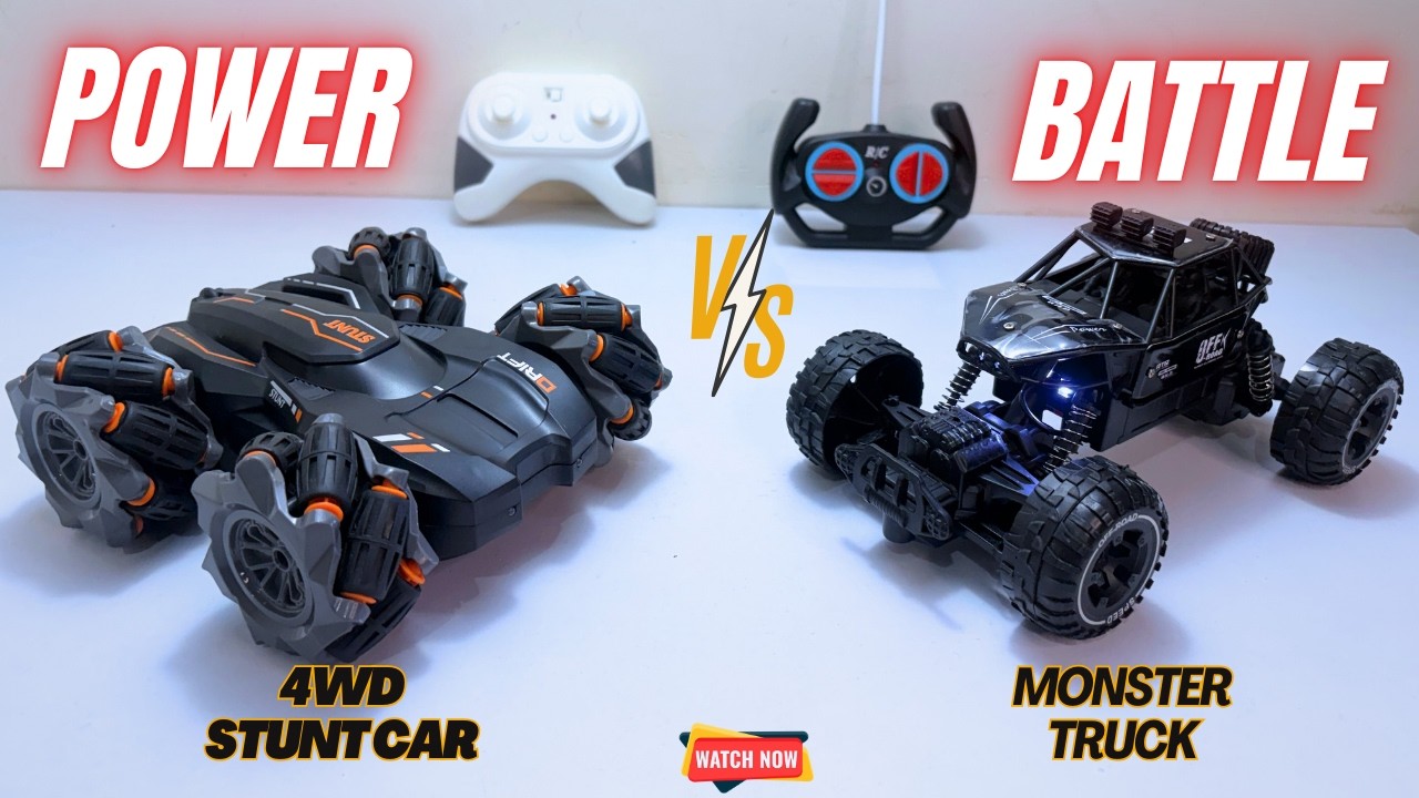 RC 360° Spin Stunt Car vs RC Off Road Monster 🚗🔥 Honest Comparison & Power Test