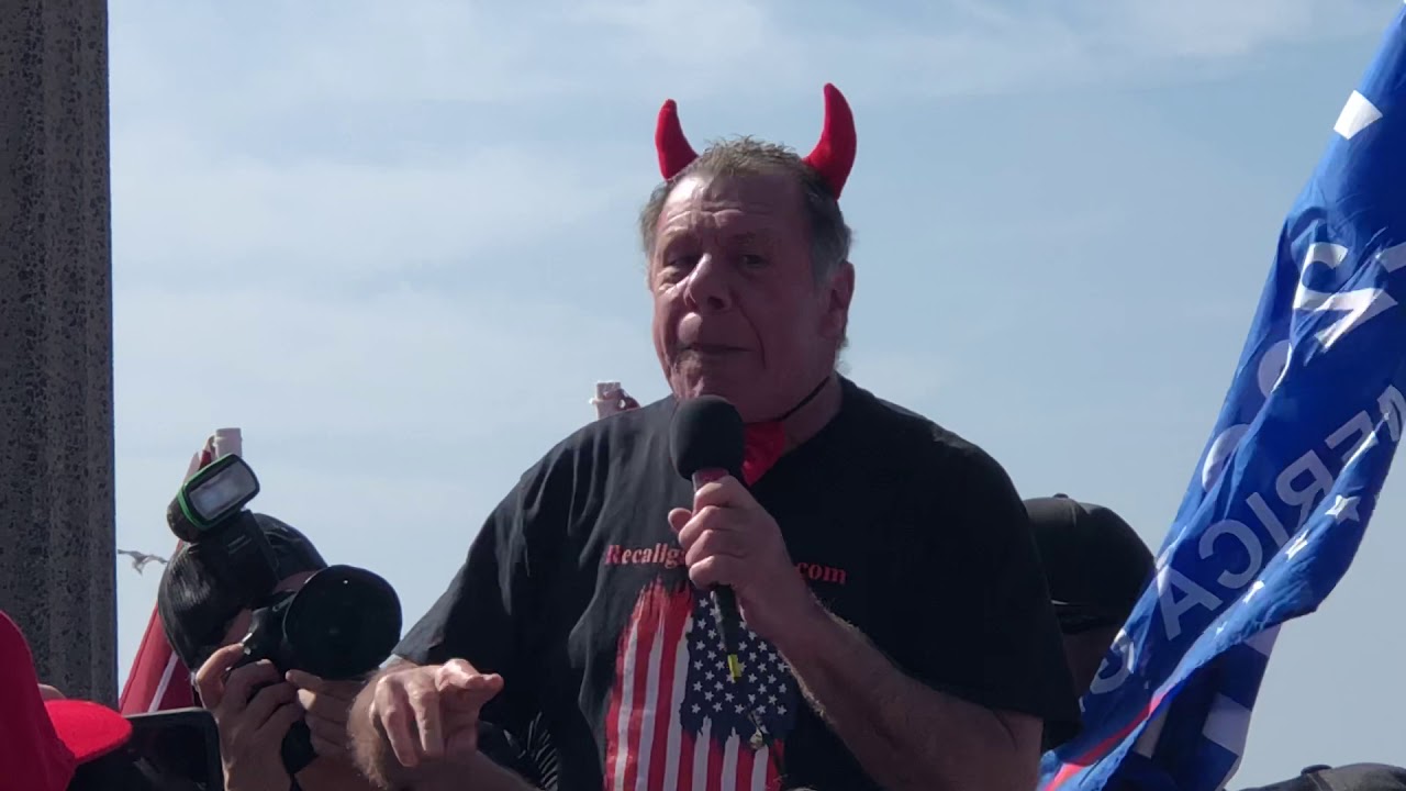 Recall Gavin Newsom, Mike Netter Trump 2020 Magaween rally Huntington Beach Ca.