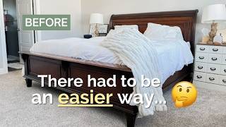 I Wanted to Refinish This Red Wood Bed... Without Stripping the Whole Thing