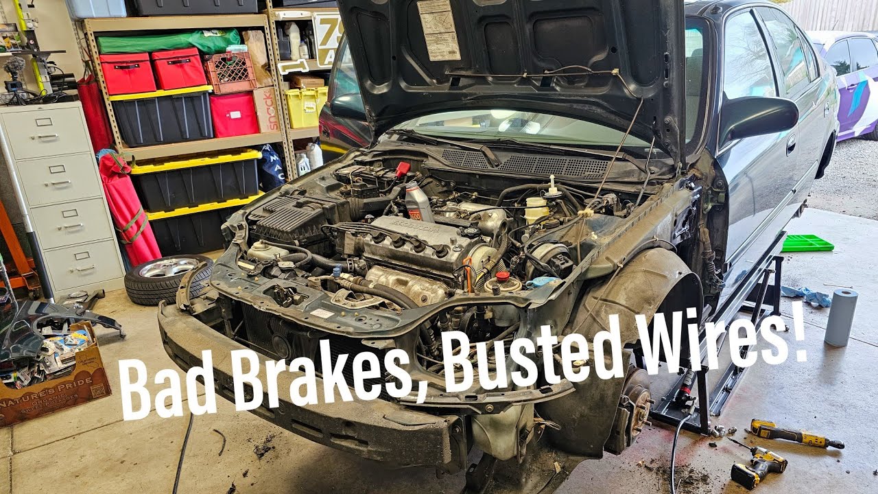 Бюджетный ремонт Civic, часть 4! Плохие тормоза и порванные провода!