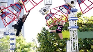 Reberto Garemore Vs Hunter Rowland On The American Ninja Warrior Junior Qualifying Course