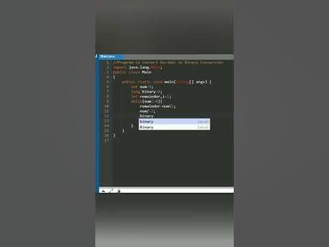 Program to convert decimal to binary#java #coding #programming # ...