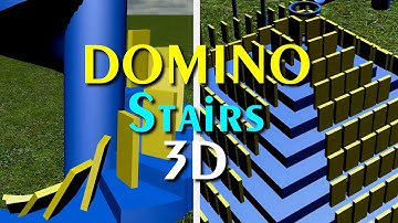 DOMINO Stairs 3D || Dominoes Falling Video || 3D Animation || Short Film || 3DS MAX