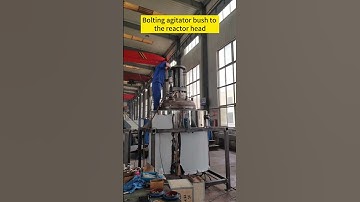 Bolting agitator bush to the reactor head before pressure testing for the reaction vessel  #shorts