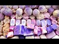 ASMR new sounds of chalk 💜 100% tingling 💕 Crushing soap boxes with foam ☁️ Cutting soap cubes 💜