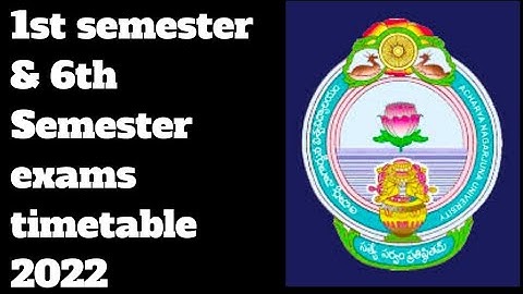 Acharya Nagarjuna University 6th semester Exams Time Tables 2022|ANU Degree 6th Sem Exams Timetable