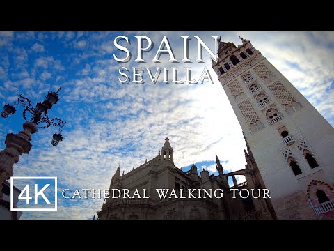 Seville walking tour - Cathedral Bells - Campanas catedral de Sevilla, Spain 4K