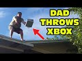 Dad Throws Kid's New Xbox Off Roof Because He Wouldn't Do Homework 🤣😱