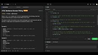 Leetcode 418: Sentence screen fitting JS solution