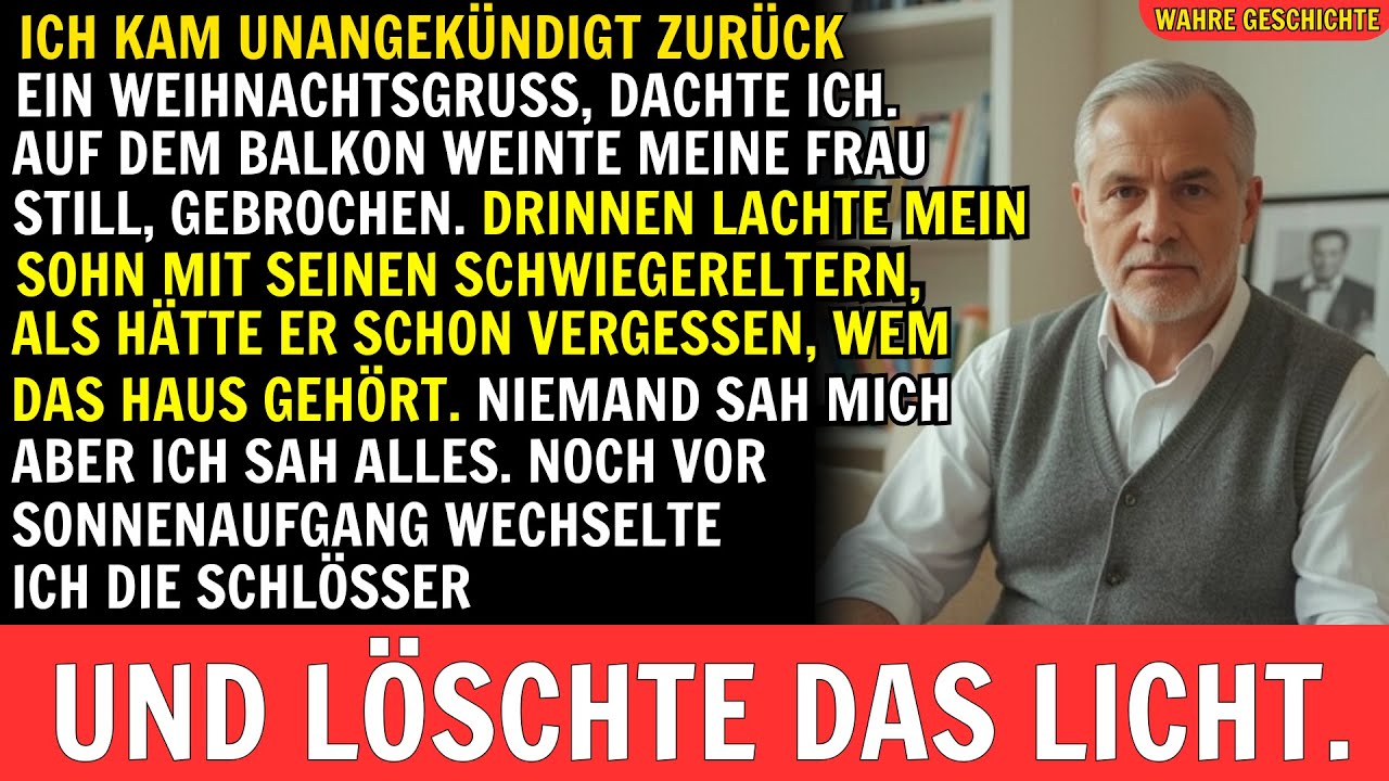 WAHRE GESCHICHTE: fand meine Frau weinend vor,während mein Sohn mit seinen Schwiegereltern lachte