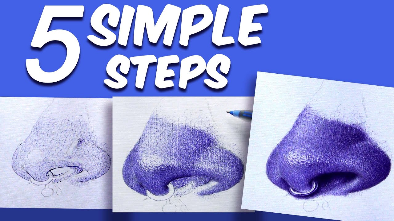 5 SIMPLE STEPS To Make A Realistic Pen Drawing / Ebuka Pen - YouTube