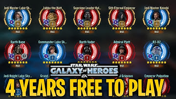 What 4 Years FREE TO PLAY Looks Like in Star Wars: Galaxy of Heroes - F2P Update + Roster Tour