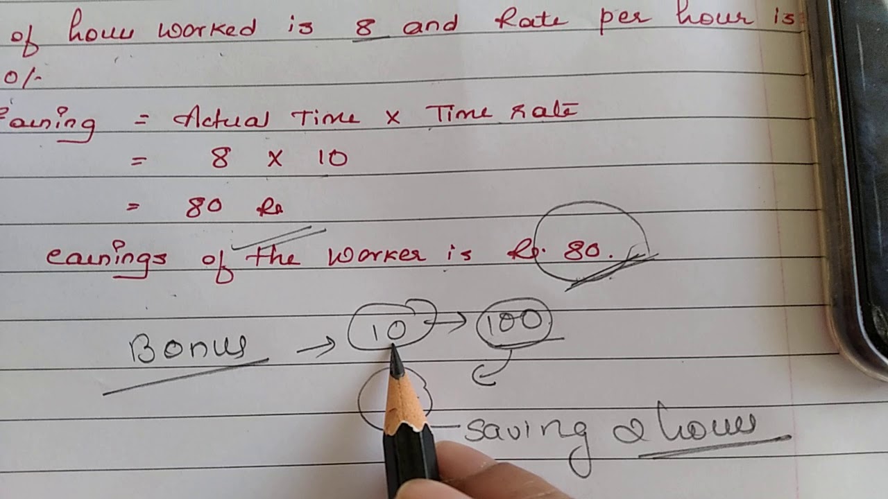 Labour Remuneration- Video 1 Time Rate Method and Incentive Schemes ...