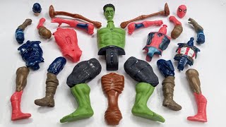 Merakit Mainan Captain Amerika Action figure, Hulk smash, Spiderman, Siren head dan Ironman