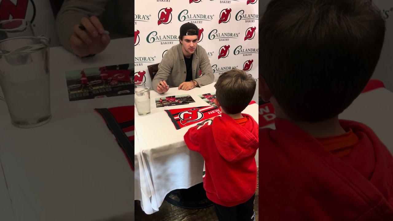 NJ Devils Nico Hischier Answers A Young Fan S Question About His Jersey Number Njdevils Short