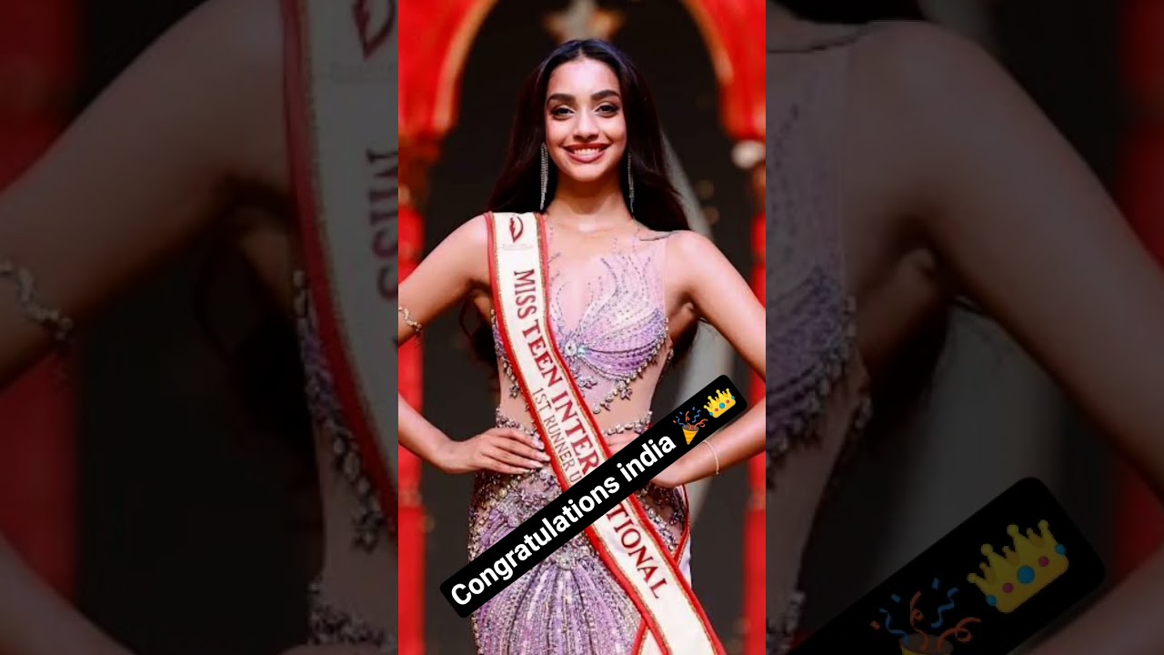 Miss Teen international 👑 winner India runner-up 