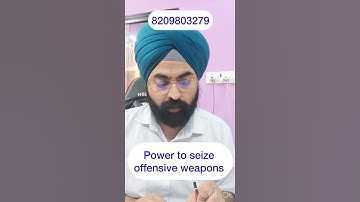 Section 50 BNSS Explained | Power to Seize Offensive Weapons under BNSS 2023