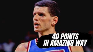 [HD] Drazen Petrovic 40 pts VS Cleveland Cavaliers - 1992