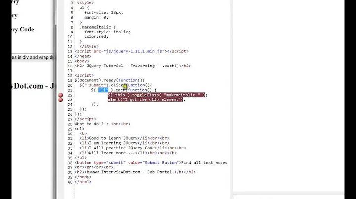 JQUERY EACH METHOD DEMO TAMIL