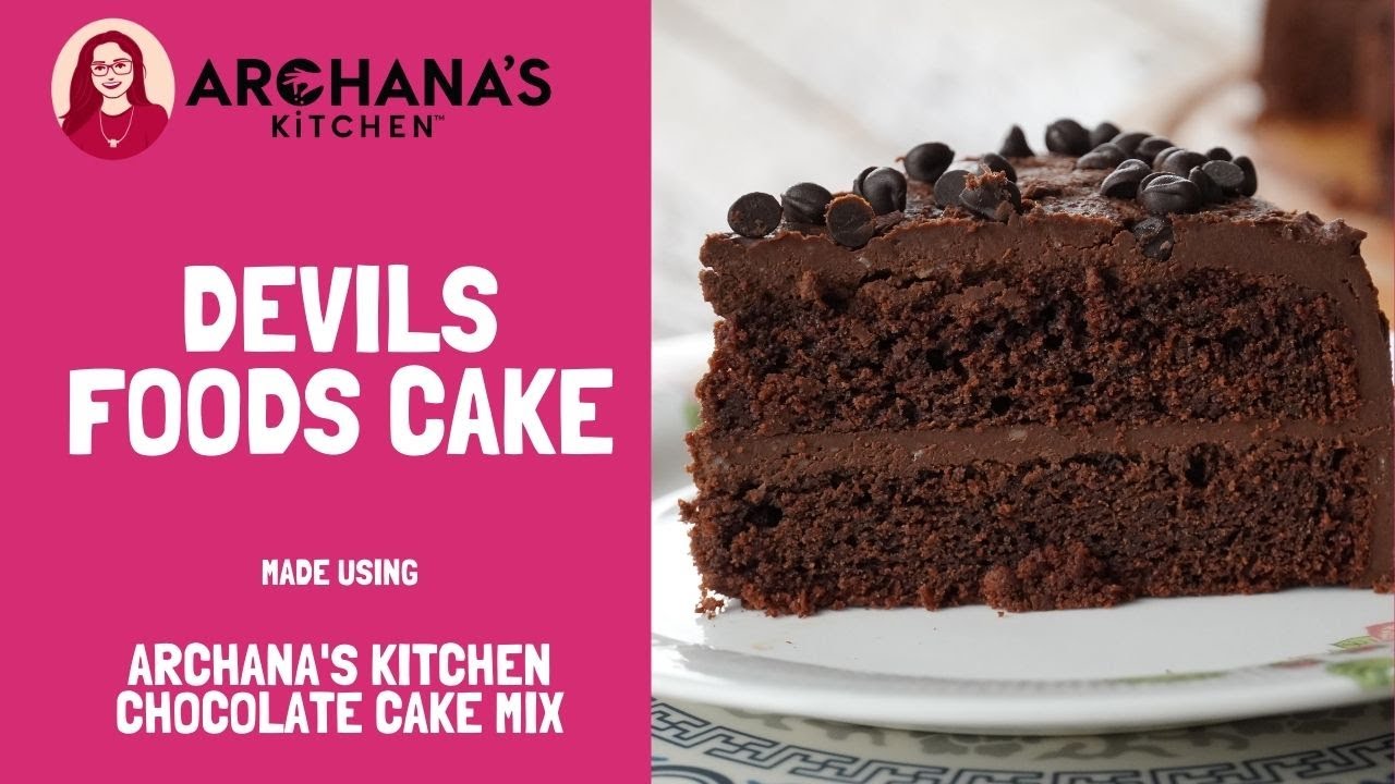 Devils Food Cake | Chocolate Ganache |  Using Archana's Kitchen No Maida Rich Chocolate Cake Mix