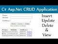 C# Asp.Net-Insert Update Delete and View With Sql Server Database