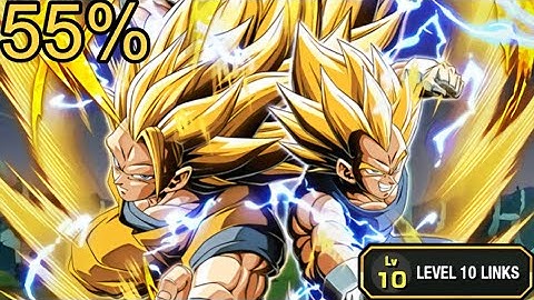 UNDERRATED?|55% LINK LEVEL 10 LR PHY SSJ3 GOKU & SSJ2 VEGETA HAS AMAZING DAMAGE!!|DBZ DOKKAN BATTLE