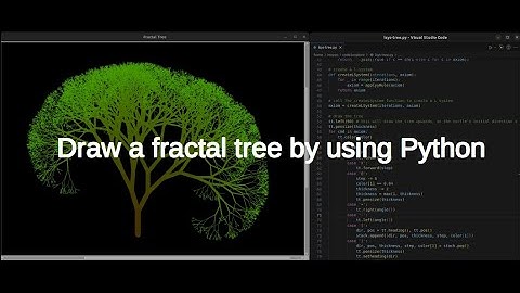 ASMR Coding - Draw a fractal tree by using Python Turtle