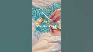 Pool day Grwm ! #grwm #skincare #claybracelet #aesthetic #algorithm #blowup #preppy #summer
