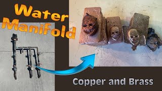 Copper & Brass Melt | Water Manifold #copper #trashtotreasure #smelting