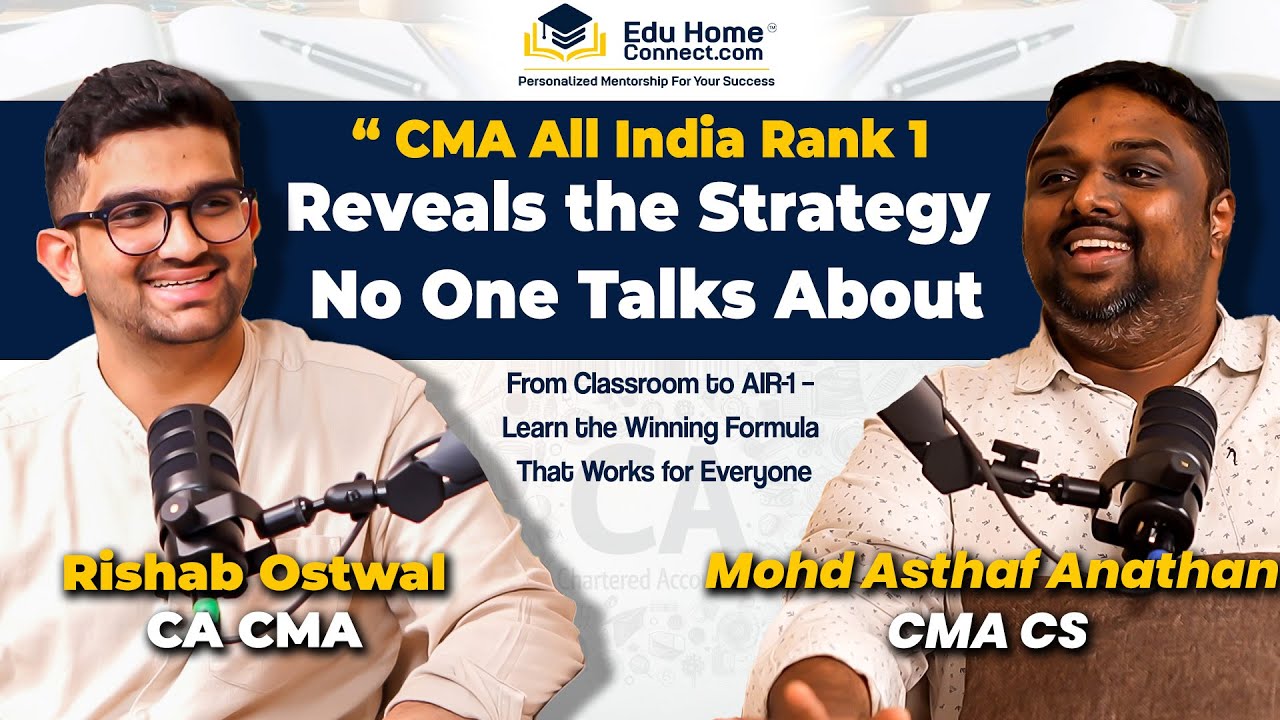 CMA All India Rank 1 Shares the Untold Strategy From topping CMA ...