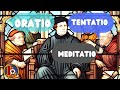 La forma de hacer teologia de martin lutero que es oratio tentatio y meditatio