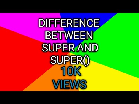 Diffrence Between super and super() keyword In Java