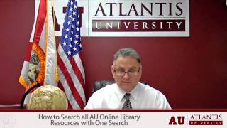 How to Search all AU Online Library Resources with One Search
