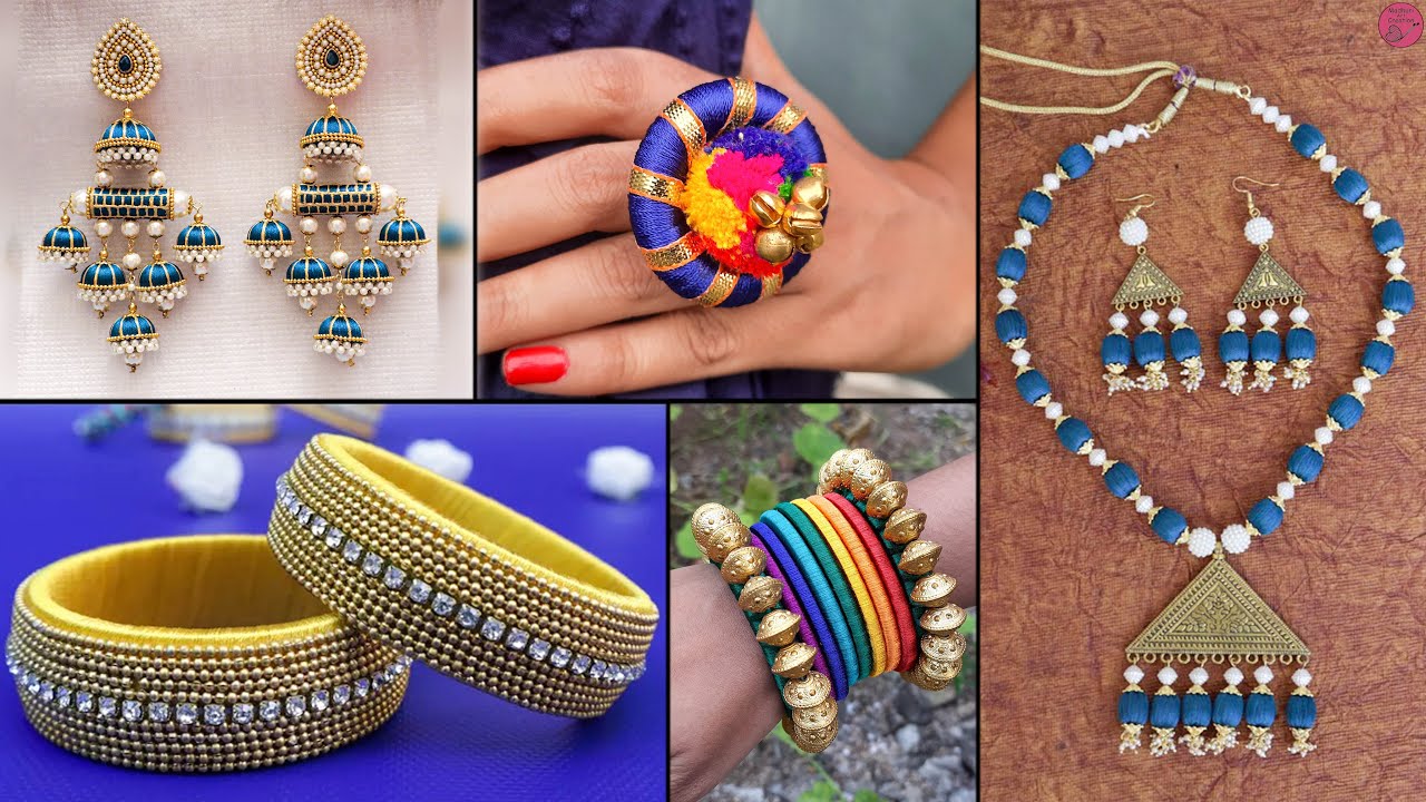 Beautiful Silk Thread Jewellery Making at Home ! DIY Silk Thread Jewellery diy silk jewellery