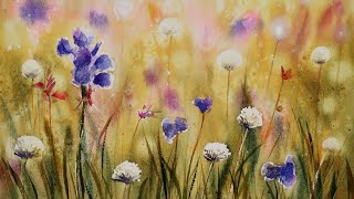 Atmospheric Wildflowers Step by Step Watercolour Tutorial