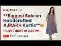 Handcrafted Ajrakh Kurtis, Dresses & coord sets 👗 #liveshopping #womenwear #kurti