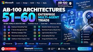 AB-100 Architectures 51–60 LIVE | Enterprise Multi-Agent Triads + Microsoft AI