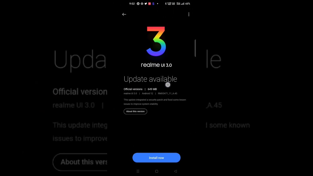 Realme 9 pro Latest Software Update RMX3471_11_A.45 