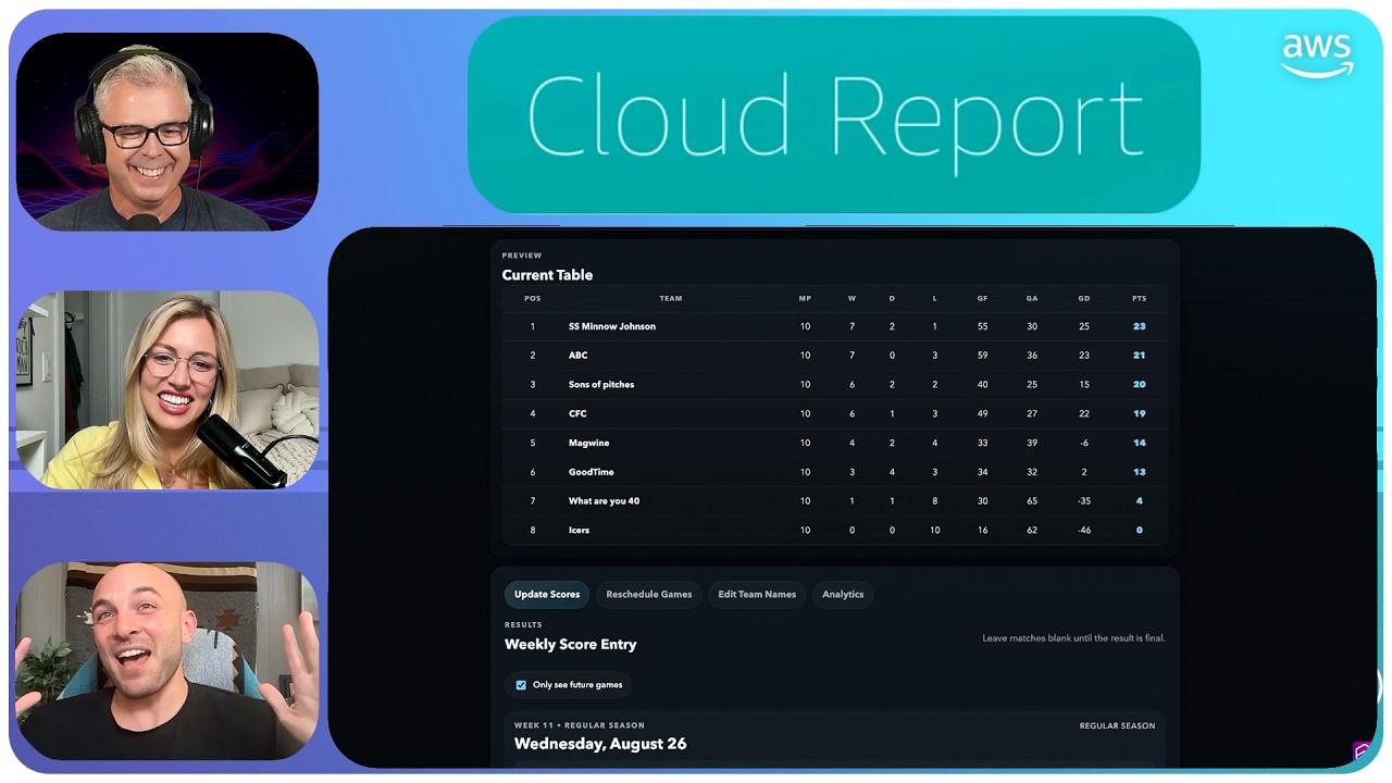 Cloud Report: Help us protect our soccer app | Amazon Web Services