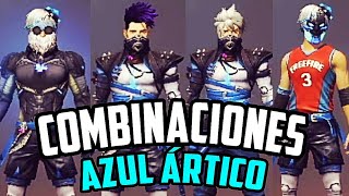 COMBINACIONES DE ROPA CON LA SKIN *AZUL ÁRTICO* FREE FIRE