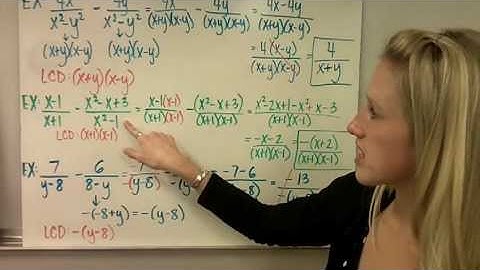 Adding and Subtracting Rational Expressions Video